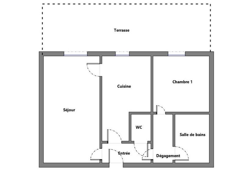 Appartement ancien - 50 m² - 2 pièces