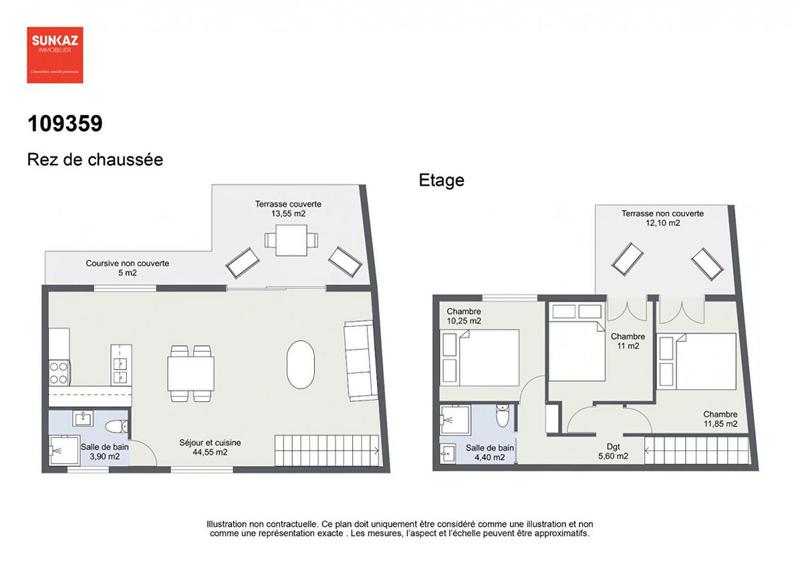 Maison - 90 m² - 4 pièces