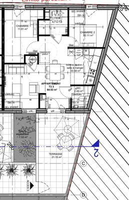 Appartement - 65 m² - 3 pièces