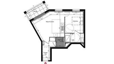 Appartement - 46 m² - 2 pièces