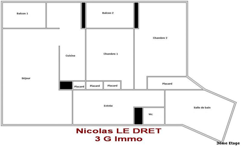 Appartement - 66 m² - 3 pièces