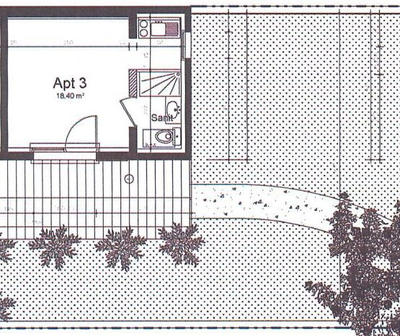 Studio - 20 m² - 1 pièce