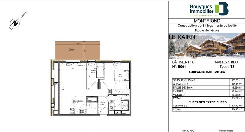 Appartement - 53 m² - 3 pièces