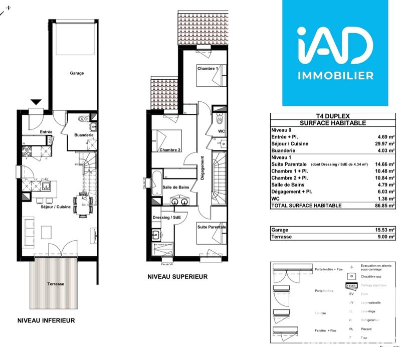 Maison - 87 m² - 4 pièces