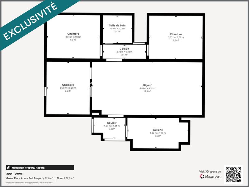 Appartement - 65 m² - 4 pièces