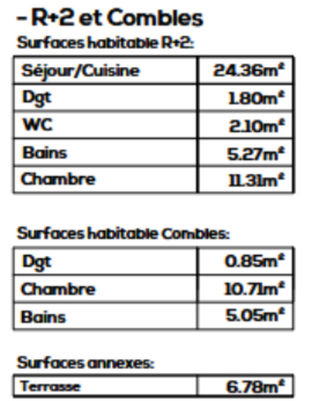 Appartement - 61 m² - 3 pièces