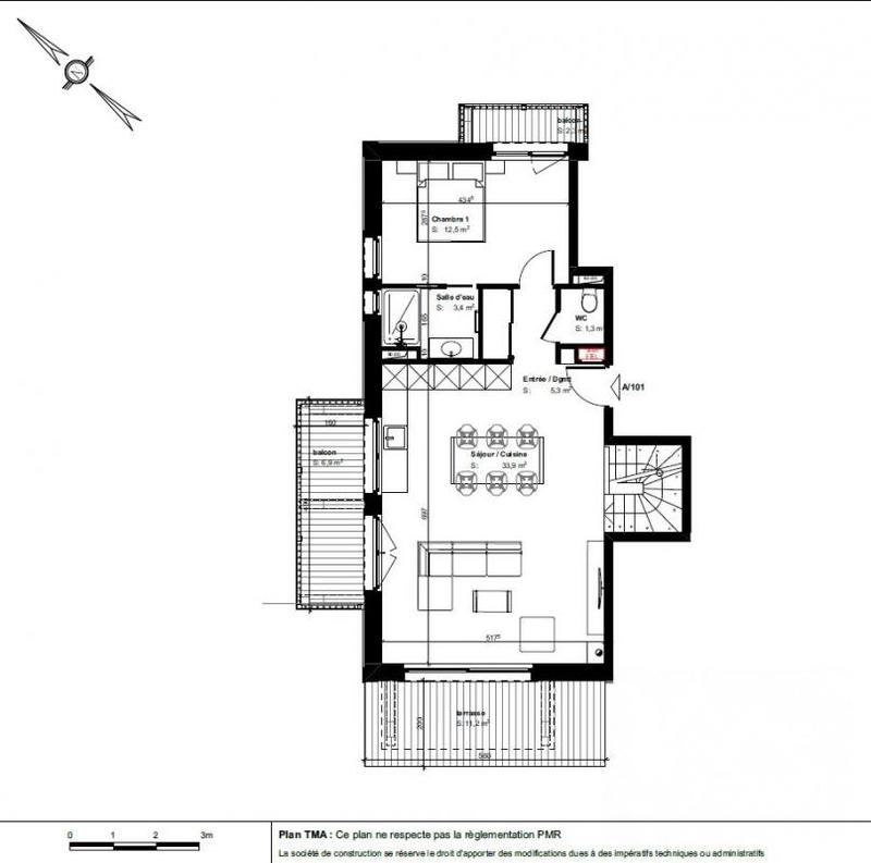 Duplex - 116 m² - 5 pièces