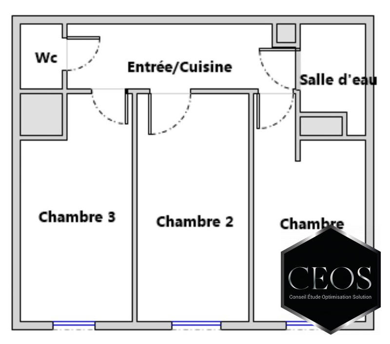 Appartement - 45 m² - 3 pièces