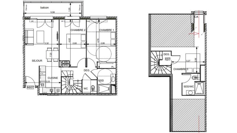 Duplex - 78 m² - 4 pièces