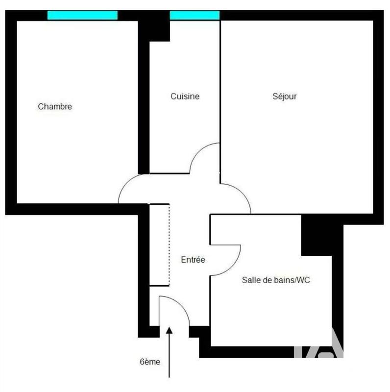Appartement - 43 m² - 2 pièces
