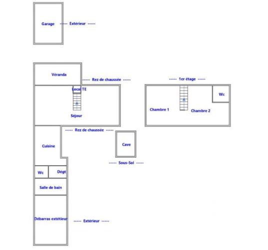 Maison de ville - 73 m² - 3 pièces
