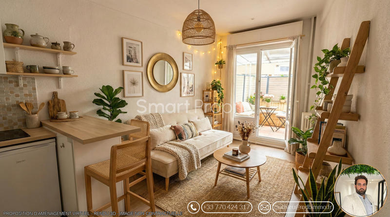 Appartement - 17 m² - 1 pièce