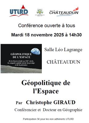 Conférence - Géopolitique de l'espace