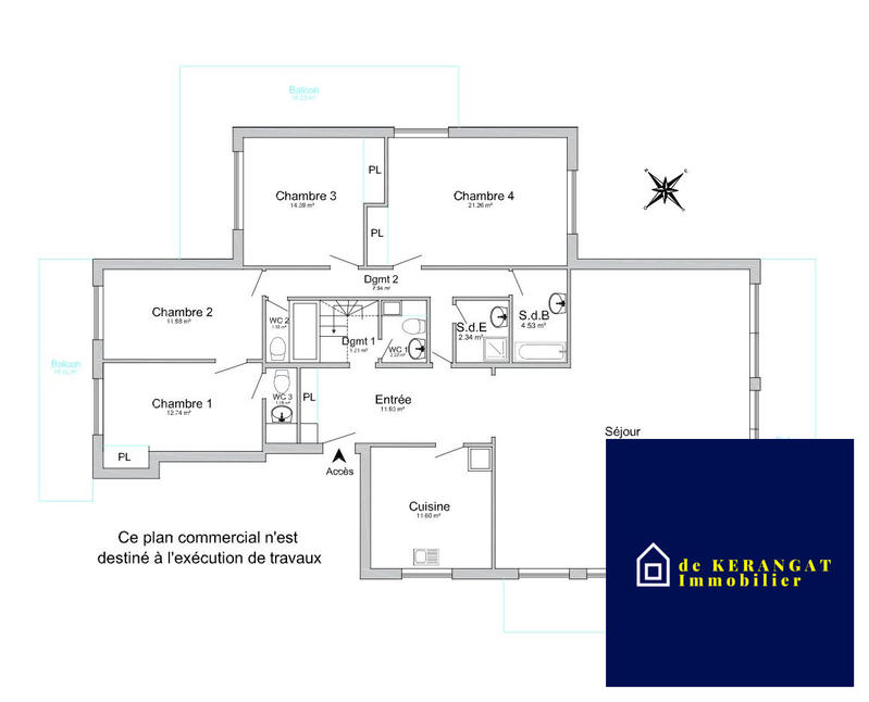 Appartement - 163 m² - 5 pièces