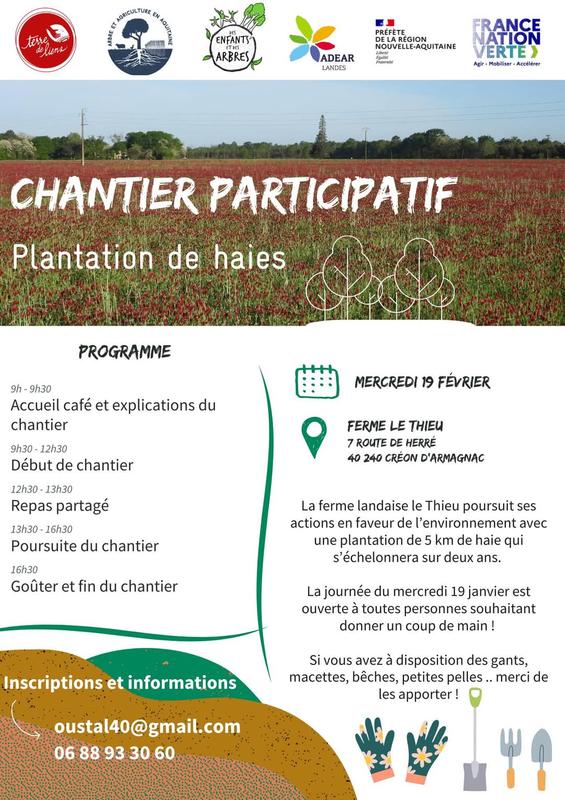 Chantier participatif: Plantation de haies