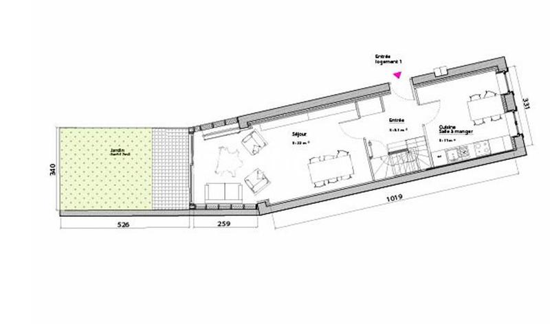 Maison - 80 m² - 3 pièces