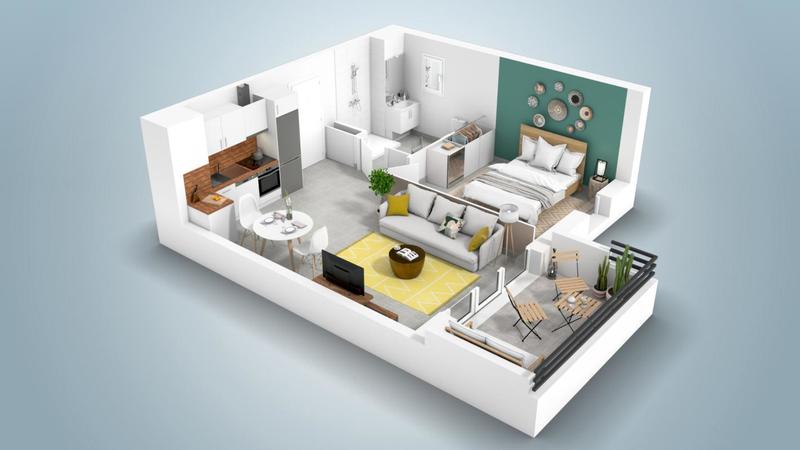 Appartement - 38 à 61 m² - 2 pièces