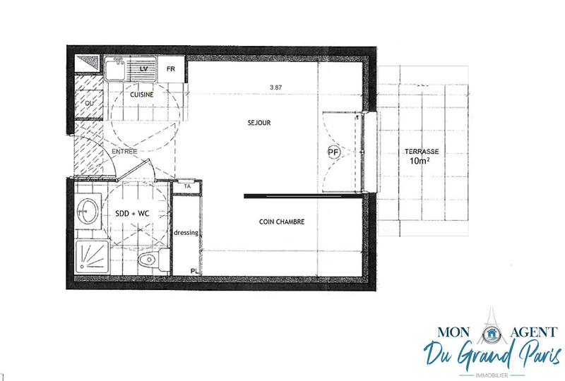 Appartement - 30 m² - 2 pièces