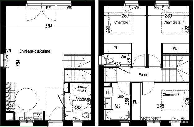 Maison - 82 m² - 4 pièces