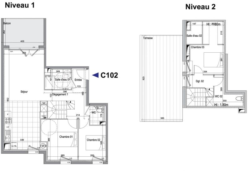Appartement - 98 m² - 4 pièces