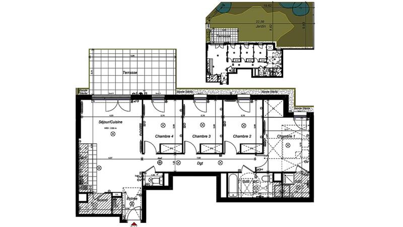 Appartement - 98 m² - 5 pièces