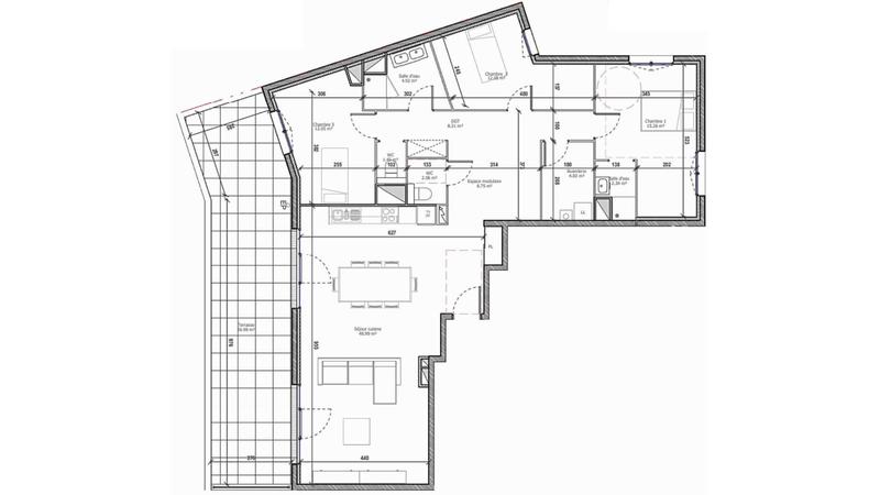 Appartement - 121 m² - 4 pièces