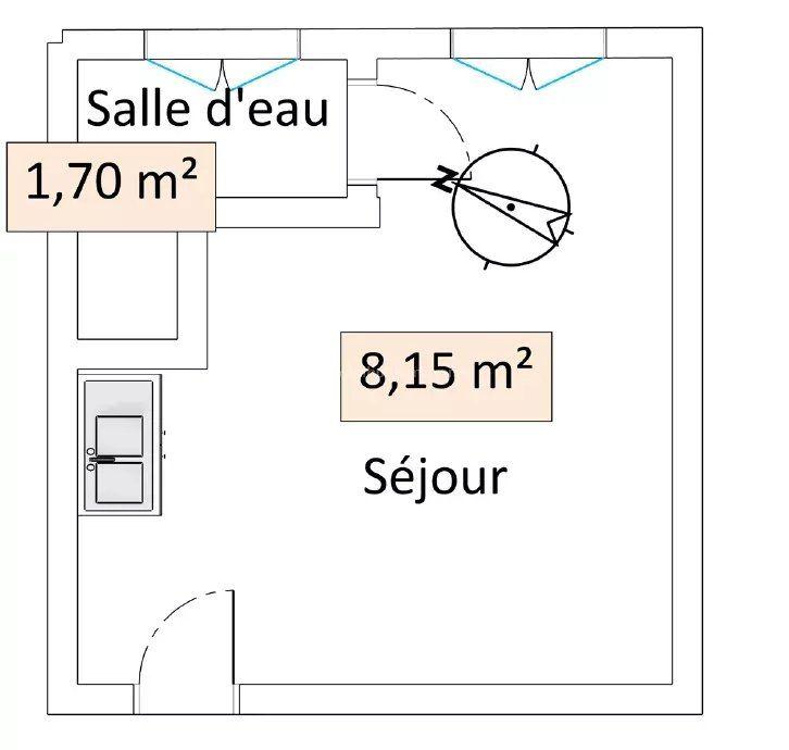 Appartement - 10 m² - 1 pièce