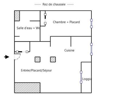 Appartement - 46 m² - 2 pièces