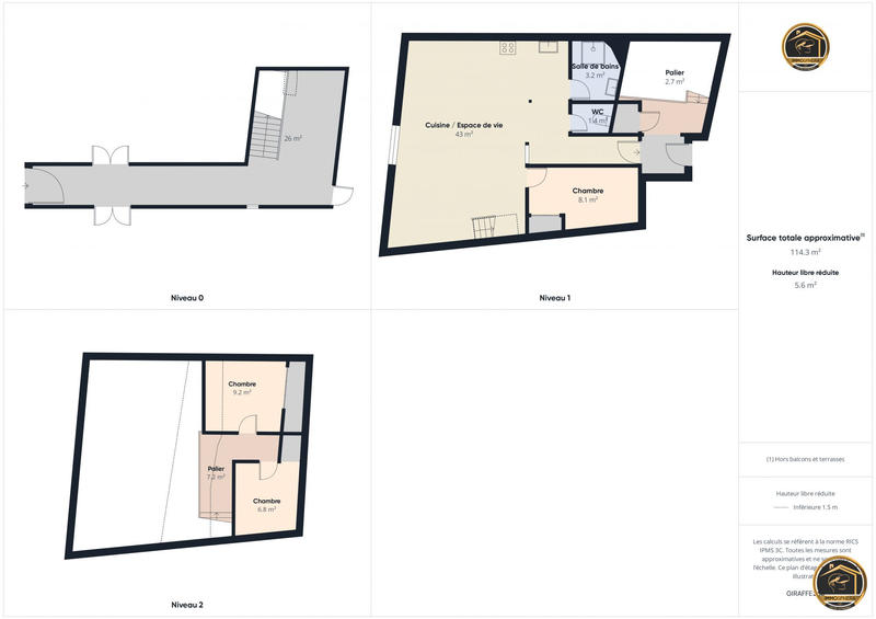 Duplex - 68 m² - 4 pièces