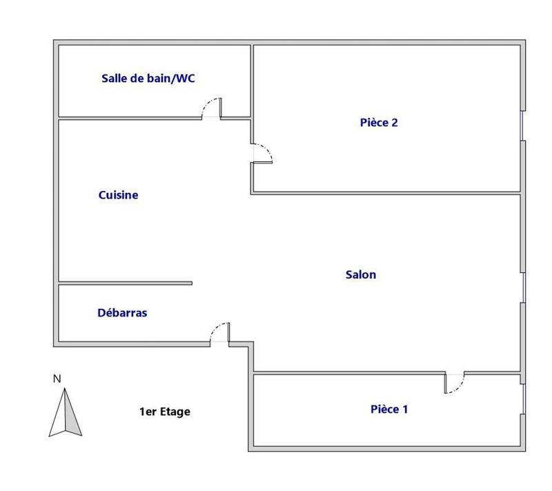 Appartement - 65 m² - 3 pièces