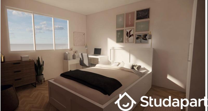 Chambre - 14 m² - 1 pièce