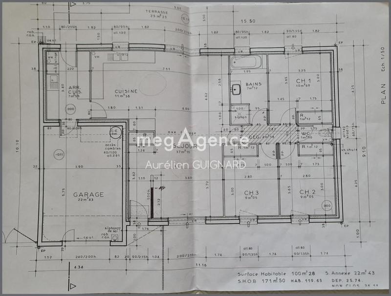 Maison - 100 m² - 6 pièces