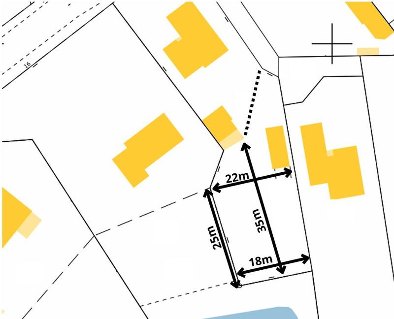 Terrain constructible - 850 m²