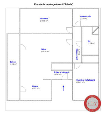 Appartement - 60 m² - 3 pièces