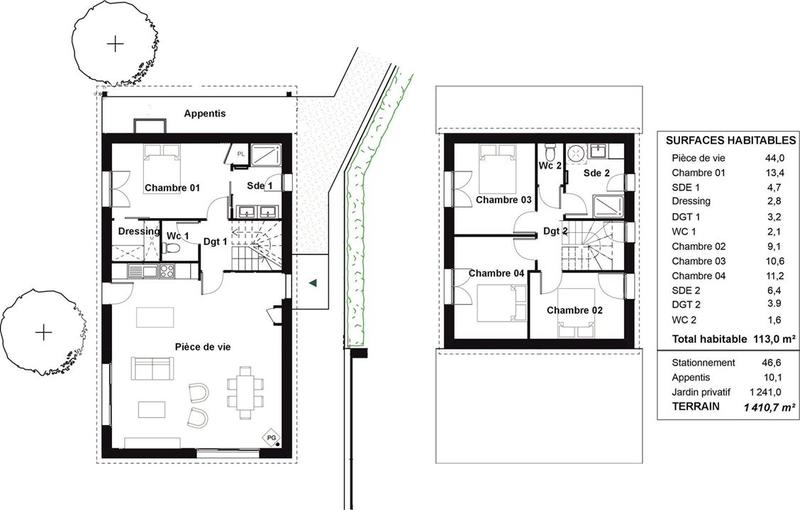 Maison traditionnelle - 113 m² - 5 pièces