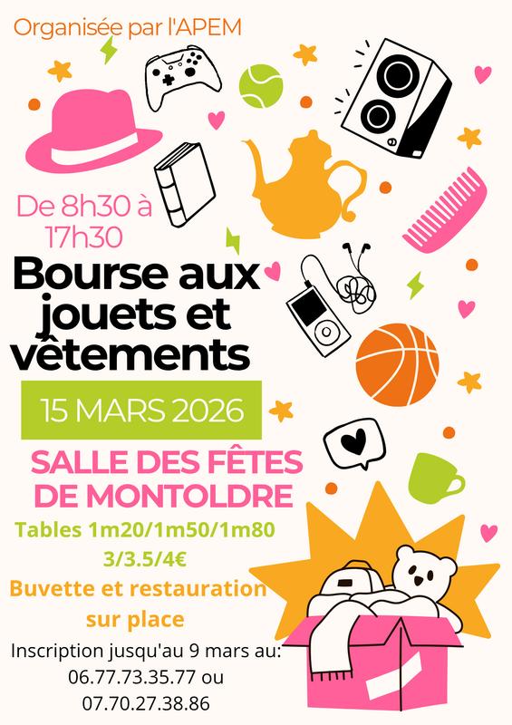 Bourse jouets, vêtements et puériculture
