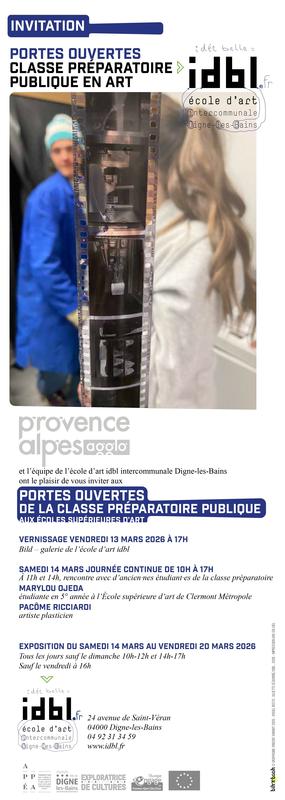 Portes ouvertes
classe préparatoire
publique en art