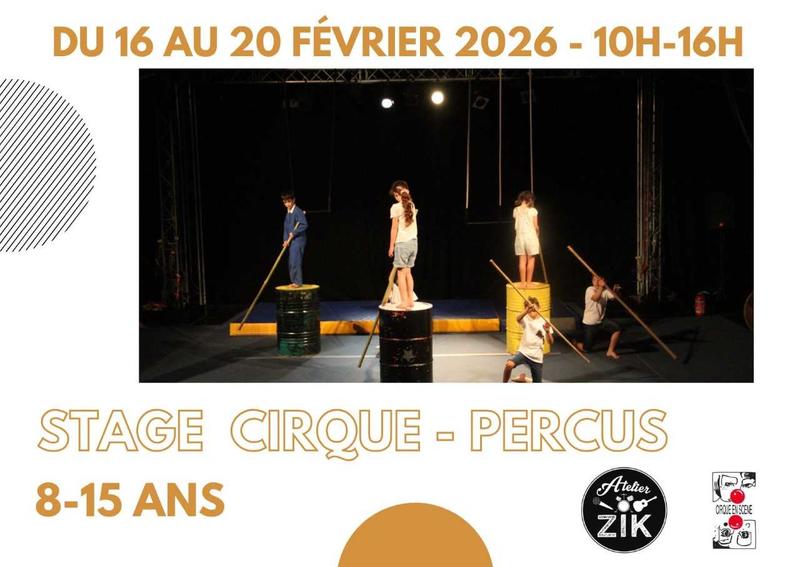 Stage cirque - percus avec cirque en scène à Niort