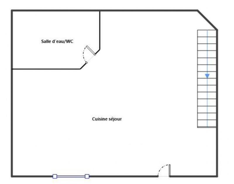 Maison de bourg - 44 m² - 2 pièces