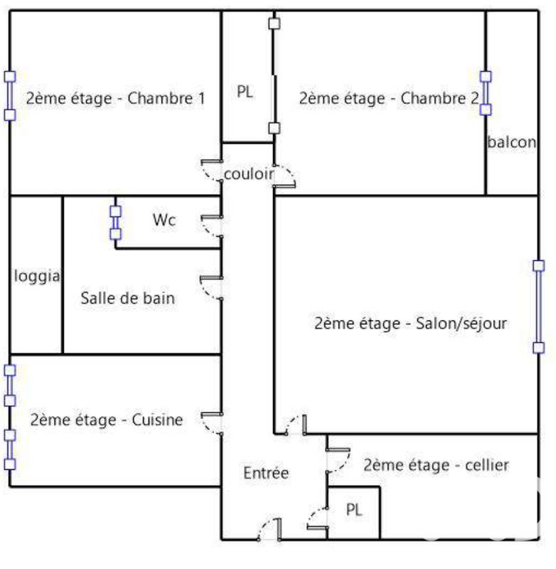 Appartement - 64 m² - 3 pièces