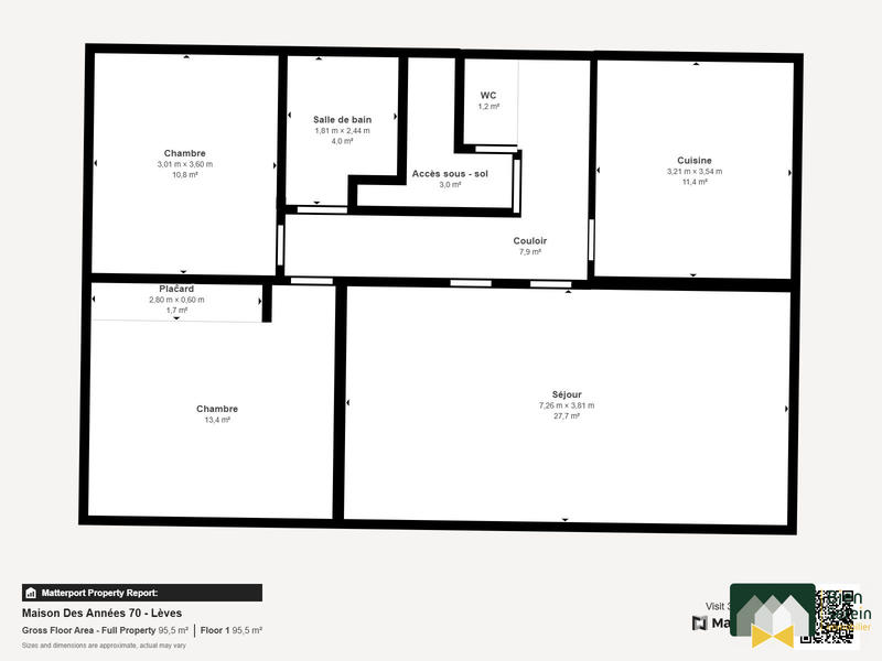 Maison traditionnelle - 76 m² - 4 pièces