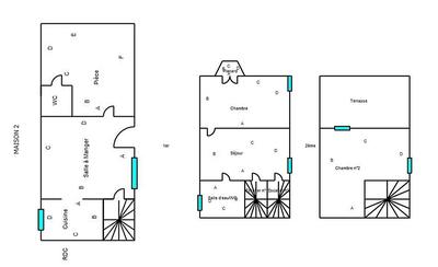 Maison ancienne - 102 m² - 8 pièces