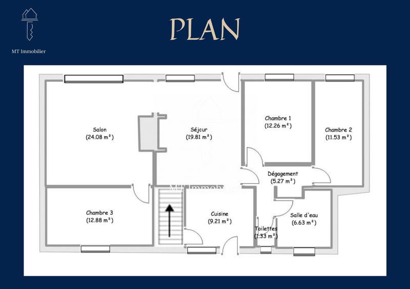 Maison ancienne - 103 m² - 4 pièces