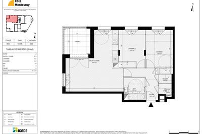 Appartement - 64 m² - 3 pièces