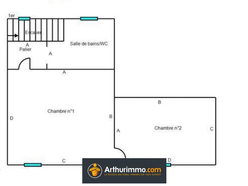 Maison - 70 m² - 3 pièces