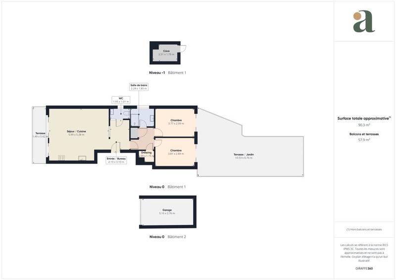 Appartement ancien - 72 m² - 3 pièces