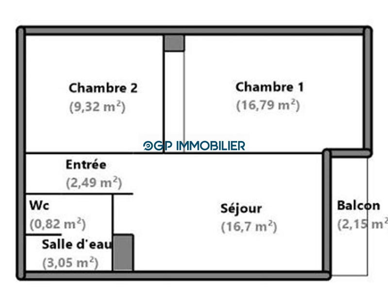 Appartement - 50 m² - 3 pièces