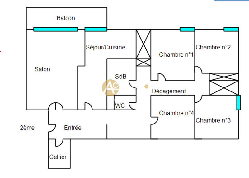 Appartement - 101 m² - 5 pièces
