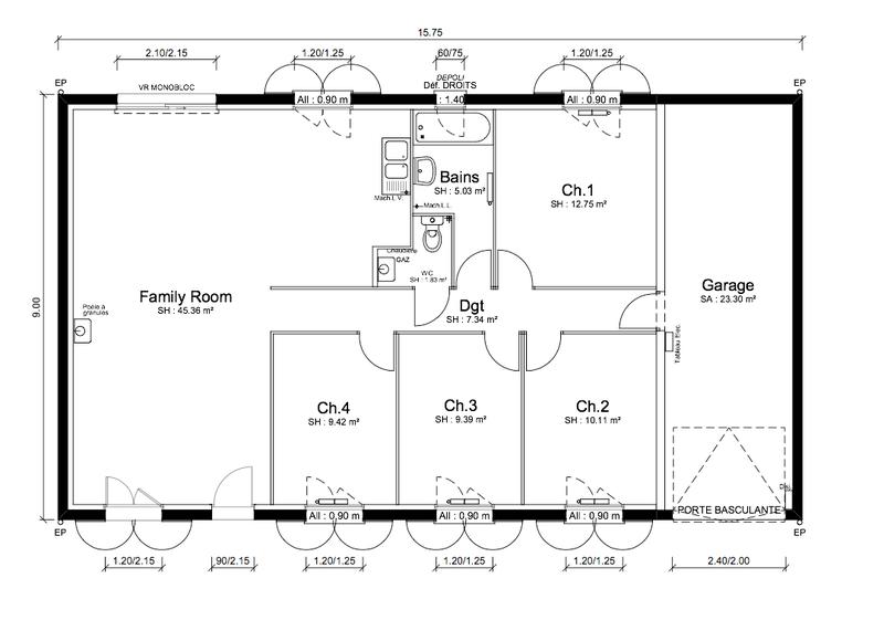 Maison - 101 m² - 5 pièces