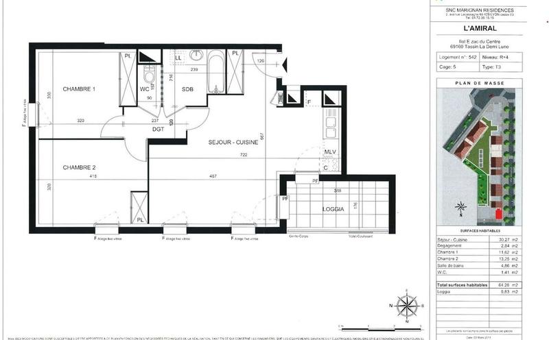 Appartement - 64 m² - 3 pièces